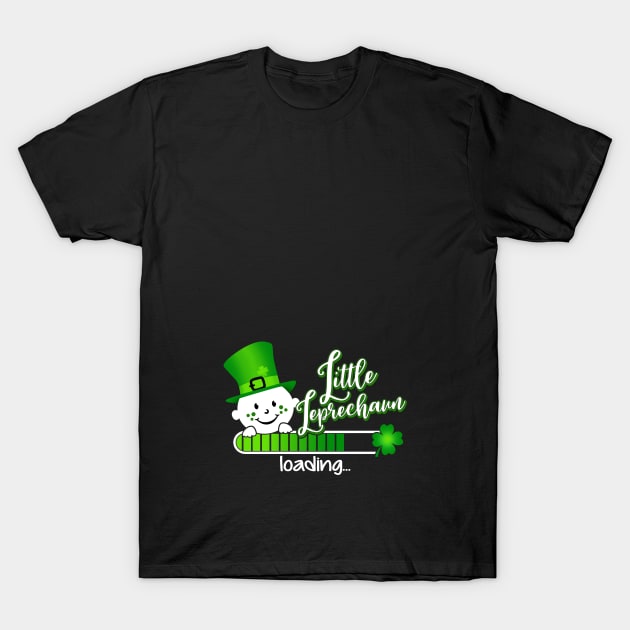 Little Leprechaun loading... Pregnancy Maternity Gift St Patricks day T-Shirt by CheesyB